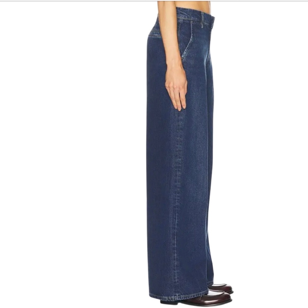 Frame Womens Jeans Size 32 Blindspot Blue Wide Leg Stretch Denim Trouser New - Picture 6 of 8